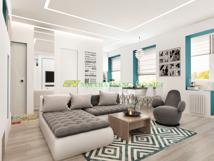 Thiết kế nội thất chung cư Green Stars nhà Anh Minh