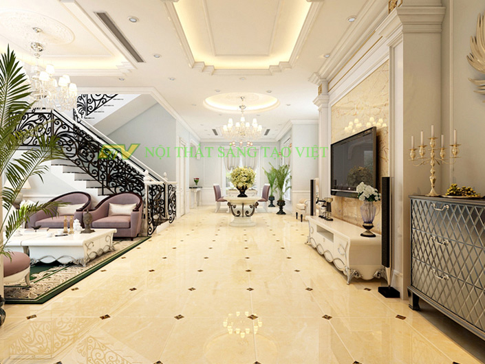 Thiết Kế Nội Thất Biệt Thự Hoa Sữa 1 Nhà Anh Quân